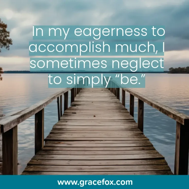 Feeling the Tension Between Doing and Being - Grace Fox