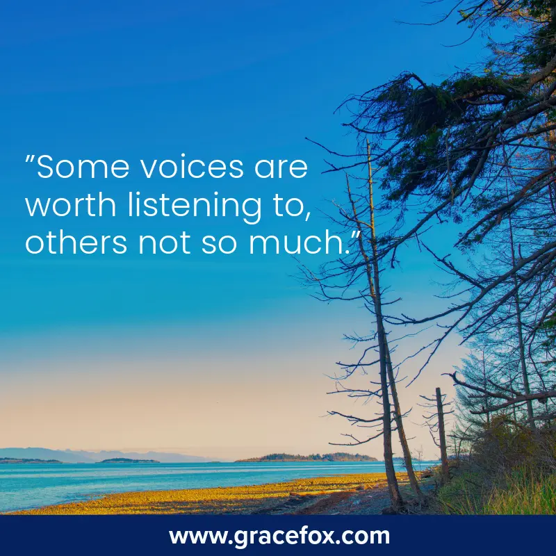 How to Respond When We Hear Negative Voices - Grace Fox