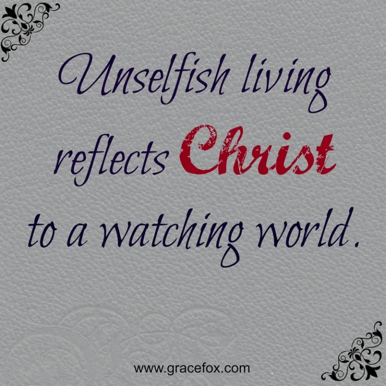 The Beauty of Unselfishness in Attitude - Grace Fox