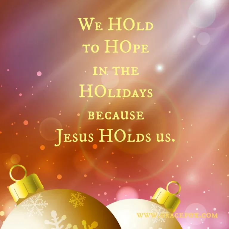 Holding to Hope in the Holidays - Grace Fox