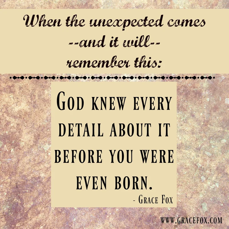 No Surprises for God - Grace Fox