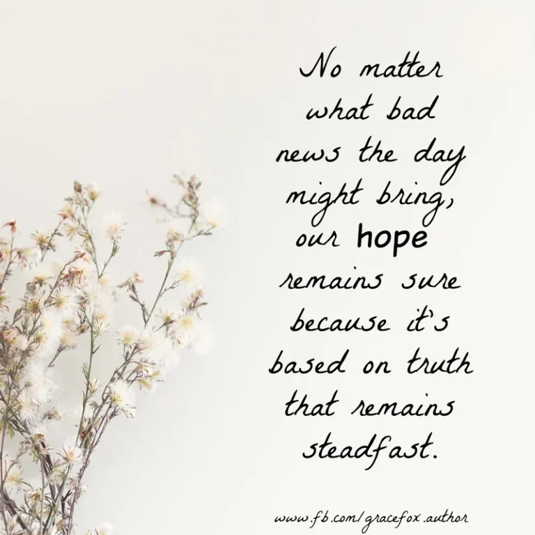 Bad News, Good News, and Hope - Grace Fox