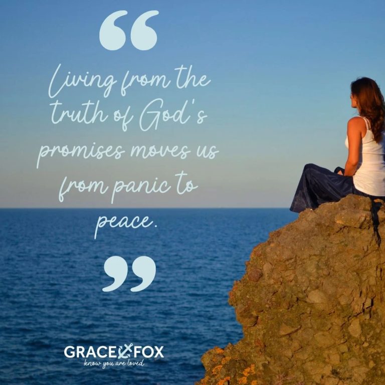 living from the truth of God's promises moves us from panic to peace