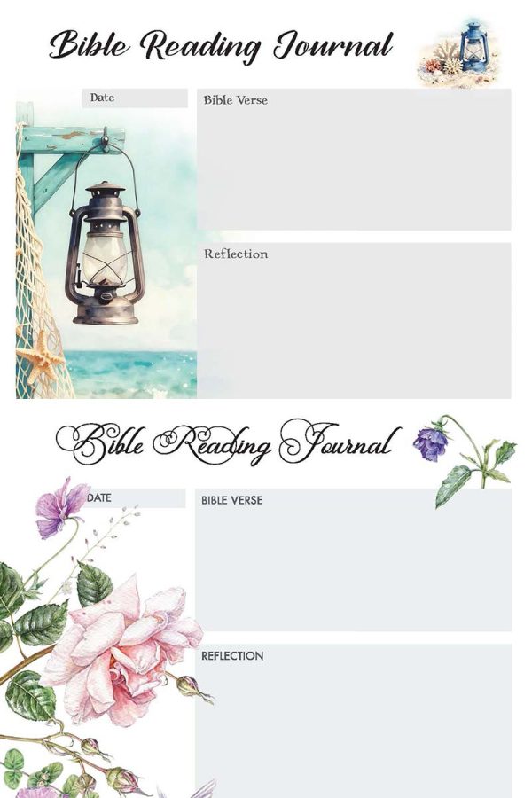 Bible Reading Journal Printable (Grace Fox Store) Grace Fox Printables: Bible Reading Journal