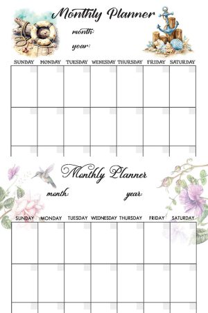 Grace Fox Printables: Monthly Planner