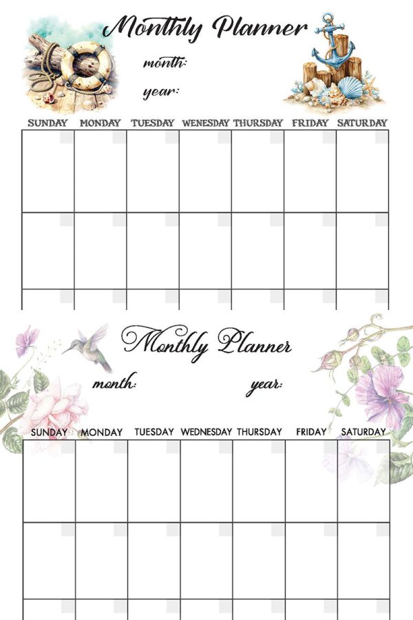 Grace Fox Printables: Monthly Planner