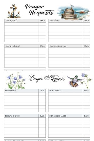Prayer Requests Journal